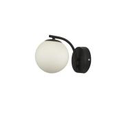 Avizemoda Miya Aplik Beyaz Camlı Salon Oturma Odası Modern Duvar Apliği (Siyah)