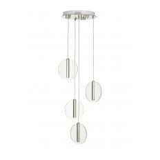 Avizemoda Lovena 4'Lü Ledli Dim. Kumandalı Modern Lüks Sarkıt Avize (3 Renk Led; Sarı-Beyaz-Gün ışığı) - KROM