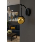 Avizemoda Rainbow Aplik Asimetrik Gold Camlı Dekor Aydınlatma İçin Modern Sarkıt APLİK - (Loş ışık verir)