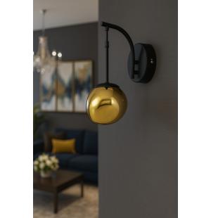 Avizemoda Rainbow Aplik Asimetrik Gold Camlı Dekor Aydınlatma İçin Modern Sarkıt APLİK - (Loş ışık verir)