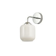 Avizemoda Siena Aplik Beyaz Camlı Salon Oturma Odası Modern (Krom Kaplama)