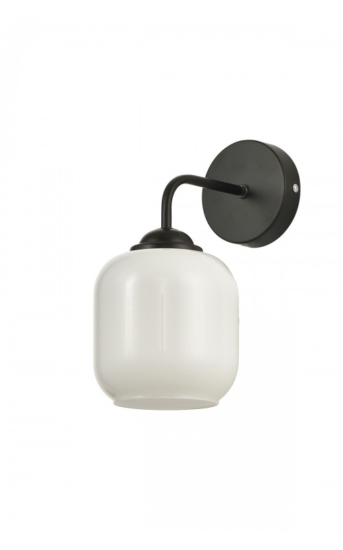 Avizemoda Siena Aplik Beyaz Camlı Salon Oturma Odası Modern (Siyah)