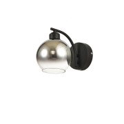 Avizemoda Side Aplik Krom Camlı Salon Oturma Odası Modern APLİK - (Siyah Kasa)