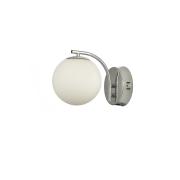 Avizemoda Miya Aplik Beyaz Camlı Salon Oturma Odası Modern Duvar Apliği (Krom Kaplama)