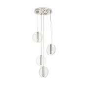 Avizemoda Lovena 4'Lü Ledli Dim. Kumandalı Modern Lüks Sarkıt Avize (3 Renk Led; Sarı-Beyaz-Gün ışığı) - KROM