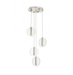 Avizemoda Lovena 4'Lü Ledli Dim. Kumandalı Modern Lüks Sarkıt Avize (3 Renk Led; Sarı-Beyaz-Gün ışığı) - KROM