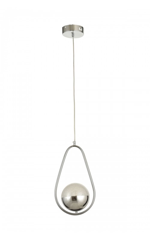 Avizemoda Serra Oval Akrilik Toplu Tekli Salon Oturma Odası Modern Sarkıt Avize - Krom Kaplama