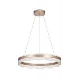 Avizemoda Estilo 60 cm Dimmer Kumandalı 3 Renk Ledli (Sarı-Beyaz-Gün Işığı) Modern Akrilik Avize - Brown