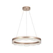 Avizemoda Estilo 60 cm Dimmer Kumandalı 3 Renk Ledli (Sarı-Beyaz-Gün Işığı) Modern Akrilik Avize - Brown