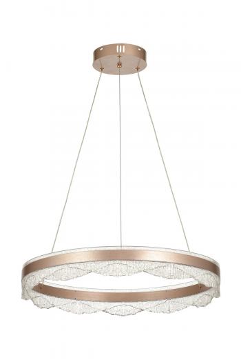 Avizemoda Estilo 60 cm Dimmer Kumandalı 3 Renk Ledli (Sarı-Beyaz-Gün Işığı) Modern Akrilik Avize - Brown