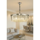 Avizemoda Desina 60 Cm'Lik Kristal Tabut Taşlı Salon Oturma Odası Lüks Avize - KROM Kaplama