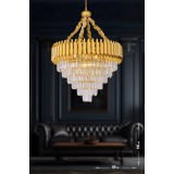 Avizemoda Palmira 60 cm'lik Kristal Taşlı Lüks Avize - (sarı-yaldız renk)