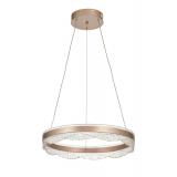 Avizemoda Estilo 50 cm Dimmer Kumandalı 3 Renk Ledli (Sarı-Beyaz-Gün Işığı) Modern Akrilik Avize - Brown