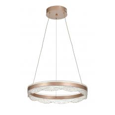 Avizemoda Estilo 50 cm Dimmer Kumandalı 3 Renk Ledli (Sarı-Beyaz-Gün Işığı) Modern Akrilik Avize - Brown