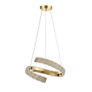 Avizemoda Milly 40 cm Dimmer Kumandalı 3 Renk Ledli (Sarı-Beyaz-Gün Işığı) Modern Akrilik Avize - Gold