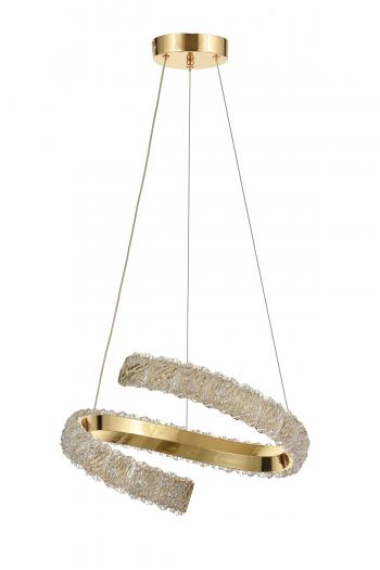 Avizemoda Milly 40 cm Dimmer Kumandalı 3 Renk Ledli (Sarı-Beyaz-Gün Işığı) Modern Akrilik Avize - Gold
