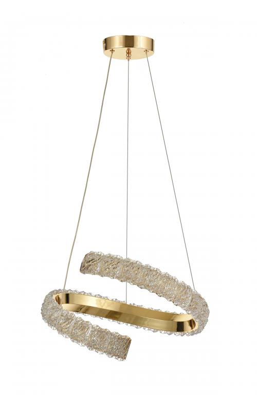 Avizemoda Milly 40 cm Dimmer Kumandalı 3 Renk Ledli (Sarı-Beyaz-Gün Işığı) Modern Akrilik Avize - Gold