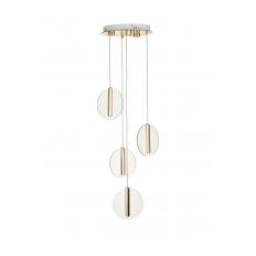 Avizemoda Lovena 4'Lü Ledli Dim Kumandalı Modern Lüks Sarkıt Avize (3 Renk Led; Sarı-Beyaz-Gün ışığı) - GOLD