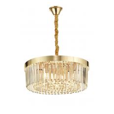 Avizemoda Desina 50 Cm'Lik Kristal Tabut Taşlı Salon Oturma Odası Lüks Avize - GOLD Kaplama