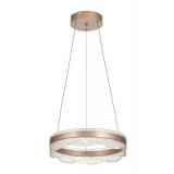 Avizemoda Estilo 40 cm Dimmer Kumandalı 3 Renk Ledli (Sarı-Beyaz-Gün Işığı) Modern Akrilik Avize - Brown
