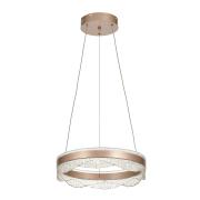 Avizemoda Estilo 40 cm Dimmer Kumandalı 3 Renk Ledli (Sarı-Beyaz-Gün Işığı) Modern Akrilik Avize - Brown
