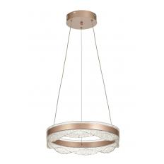 Avizemoda Estilo 40 cm Dimmer Kumandalı 3 Renk Ledli (Sarı-Beyaz-Gün Işığı) Modern Akrilik Avize - Brown