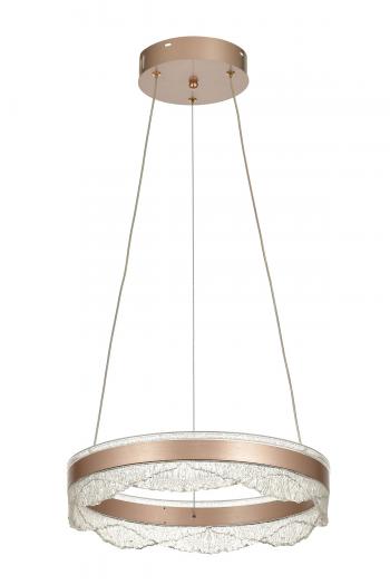 Avizemoda Estilo 40 cm Dimmer Kumandalı 3 Renk Ledli (Sarı-Beyaz-Gün Işığı) Modern Akrilik Avize - Brown