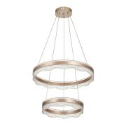 Avizemoda Estilo 2 Katlı Dimmer Kumandalı 3 Renk Ledli (Sarı-Beyaz-Gün Işığı) Modern Akrilik Avize - Brown