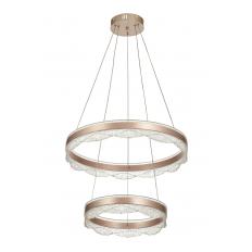 Avizemoda Estilo 2 Katlı Dimmer Kumandalı 3 Renk Ledli (Sarı-Beyaz-Gün Işığı) Modern Akrilik Avize - Brown