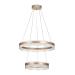 Avizemoda Estilo 2 Katlı Dimmer Kumandalı 3 Renk Ledli (Sarı-Beyaz-Gün Işığı) Modern Akrilik Avize - Brown