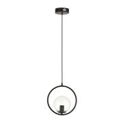 Avizemoda Serra Çember Şeffaf Camlı Salon Oturma Odası Modern Sarkıt Avize - Siyah