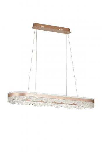 Avizemoda Estilo 100x30 Cm Dimmer Kumandalı 3 Renk Ledli (SARI-BEYAZ-GÜN IŞIĞI) Modern Akrilik Avize - Bronz