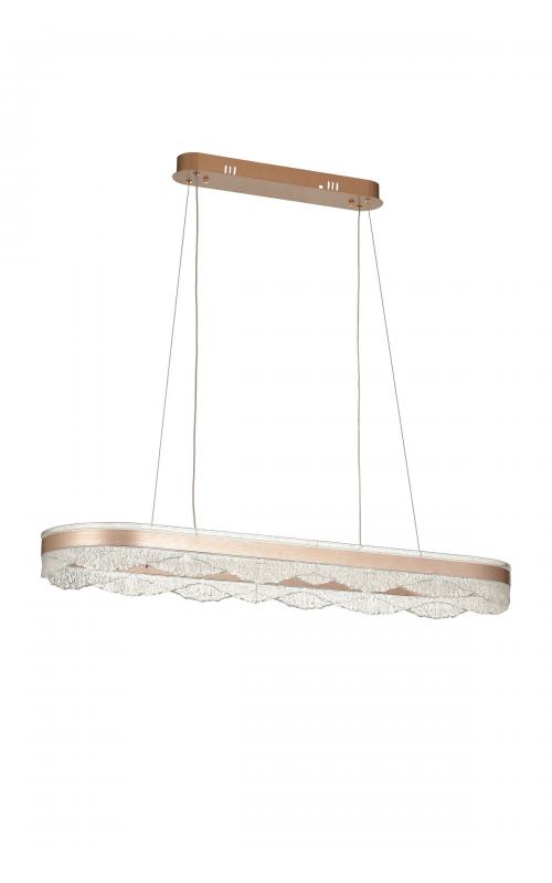 Avizemoda Estilo 100x30 Cm Dimmer Kumandalı 3 Renk Ledli (SARI-BEYAZ-GÜN IŞIĞI) Modern Akrilik Avize - Bronz