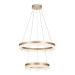 Avizemoda Estilo 2 Katlı Dimmer Kumandalı 3 Renk Ledli (Sarı-Beyaz-Gün Işığı) Modern Akrilik Avize - Brown