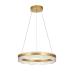 Avizemoda Estilo 50 cm Dimmer Kumandalı 3 Renk Ledli (Sarı-Beyaz-Gün Işığı) Modern Akrilik Avize - Sarı Yaldız