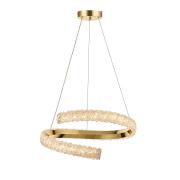 Avizemoda Milly 50 cm Dimmer Kumandalı 3 Renk Ledli (Sarı-Beyaz-Gün Işığı) Modern Akrilik Avize -Gold