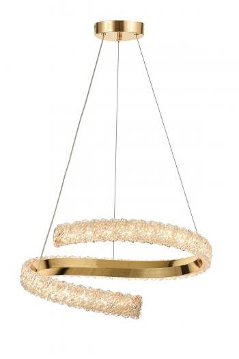 Avizemoda Milly 50 cm Dimmer Kumandalı 3 Renk Ledli (Sarı-Beyaz-Gün Işığı) Modern Akrilik Avize -Gold