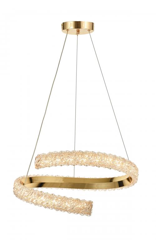 Avizemoda Milly 50 cm Dimmer Kumandalı 3 Renk Ledli (Sarı-Beyaz-Gün Işığı) Modern Akrilik Avize -Gold