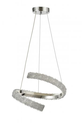 Avizemoda Milly 40 cm Dimmer Kumandalı 3 Renk Ledli (Sarı-Beyaz-Gün Işığı) Modern Akrilik Avize -Krom