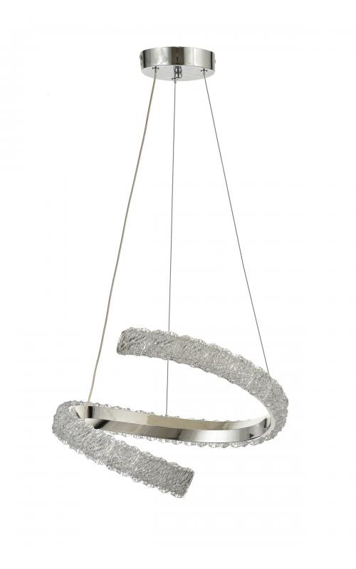 Avizemoda Milly 40 cm Dimmer Kumandalı 3 Renk Ledli (Sarı-Beyaz-Gün Işığı) Modern Akrilik Avize -Krom