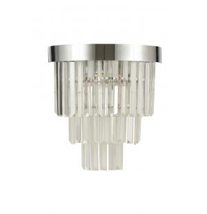 Avizemoda Desina Krom Aplik Kristal Tabut Taşlı Salon Oturma Odası Lüks Duvar Apliği - KROM Kaplama