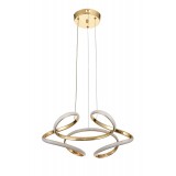 Avizemoda Felin 50 cm Dimmer Kumandalı 3 Renk Ledli (Sarı-Beyaz-Gün Işığı) Modern Sarkıt Avize - Gold