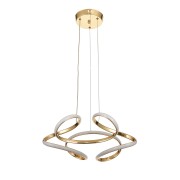 Avizemoda Felin 50 cm Dimmer Kumandalı 3 Renk Ledli (Sarı-Beyaz-Gün Işığı) Modern Sarkıt Avize - Gold