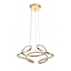 Avizemoda Felin 50 cm Dimmer Kumandalı 3 Renk Ledli (Sarı-Beyaz-Gün Işığı) Modern Sarkıt Avize - Gold