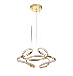 Avizemoda Felin 50 cm Dimmer Kumandalı 3 Renk Ledli (Sarı-Beyaz-Gün Işığı) Modern Sarkıt Avize - Gold