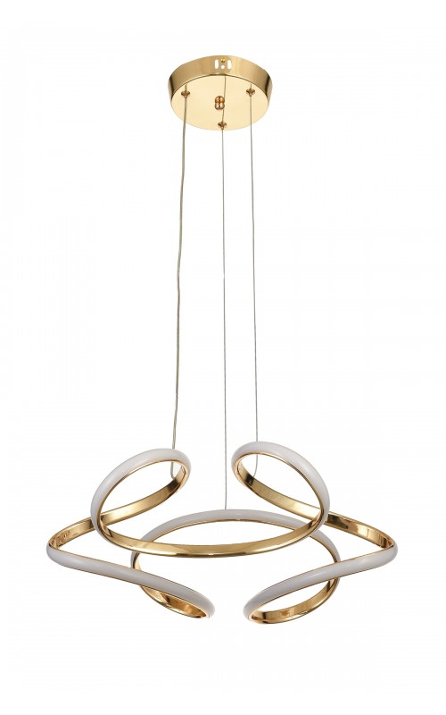Avizemoda Felin 50 cm Dimmer Kumandalı 3 Renk Ledli (Sarı-Beyaz-Gün Işığı) Modern Sarkıt Avize - Gold