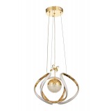 Avizemoda Vira Tekli Dimmer Kumandalı 3 Renk Ledli (Sarı-Beyaz-Gün Işığı) Modern Sarkıt Avize - Gold