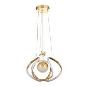 Avizemoda Vira Tekli Dimmer Kumandalı 3 Renk Ledli (Sarı-Beyaz-Gün Işığı) Modern Sarkıt Avize - Gold