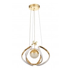 Avizemoda Vira Tekli Dimmer Kumandalı 3 Renk Ledli (Sarı-Beyaz-Gün Işığı) Modern Sarkıt Avize - Gold