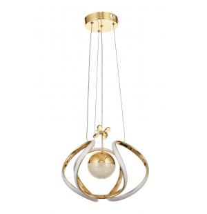 Avizemoda Vira Tekli Dimmer Kumandalı 3 Renk Ledli (Sarı-Beyaz-Gün Işığı) Modern Sarkıt Avize - Gold